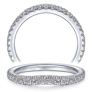 Taryn 14 Karat White Gold Matching Curved Wedding Band TW14794R4W44JJ