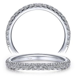 Taryn 14 Karat White Gold Matching Curved Wedding Band TW14804R8W44JJ