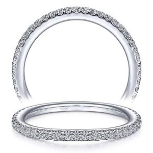 Taryn 14 Karat White Gold Matching Curved Wedding Band TW15198R4W44JJ