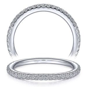 Taryn 14 Karat White Gold Matching Curved Wedding Band TW15198R4W44JJ