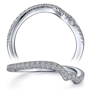 Taryn 14 Karat White Gold Matching Curved Wedding Band TW15259R4W44JJ