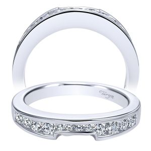 Taryn 14 Karat White Gold Curved Wedding Band TW3808W44JJ