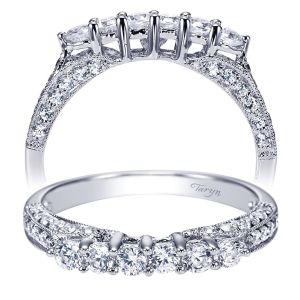 Taryn 14 Karat White Gold Straight Wedding Band TW3846W44JJ