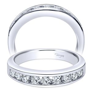 Taryn 14 Karat White Gold Round Straight Wedding Band TW3962W44JJ