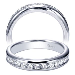 Taryn 14 Karat White Gold Round Straight Wedding Band TW3986W44JJ