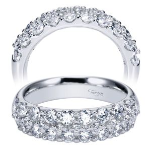 Taryn 14 Karat White Gold Round Straight Wedding Band TW4011W44JJ