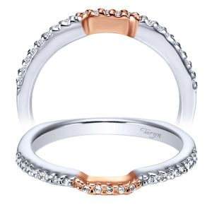 Taryn 14 Karat White/Rose Gold Curved Wedding Band TW4023T44JJ
