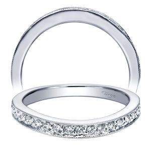 Taryn 14 Karat White Gold Straight Wedding Band TW4072W44JJ