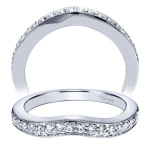 Taryn 14 Karat White Gold Curved Wedding Band TW4088W44JJ