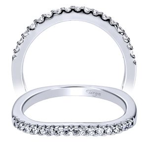 Taryn 14 Karat White Gold Round Curved Wedding Band TW4113W44JJ