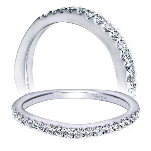 Taryn 14 Karat White Gold Curved Wedding Band TW4114W44JJ