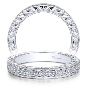 Taryn 14 Karat White Gold Straight Wedding Band TW4127W44JJ