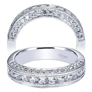 Taryn 14 Karat White Gold Round Straight Wedding Band TW4137W44JJ