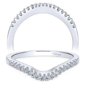 Taryn 14 Karat White Gold Round Curved Wedding Band TW4179W44JJ