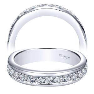 Taryn 14 Karat White Gold Round Straight Wedding Band TW4186W44JJ