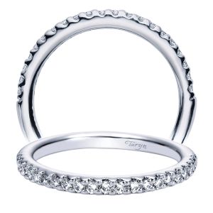 Taryn 14 Karat White Gold Round Straight Wedding Band TW4244W44JJ