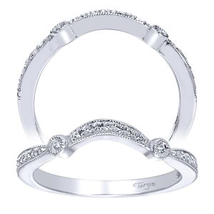 Taryn 14 Karat White Gold Curved Wedding Band TW4269W44JJ