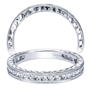 Taryn 14 Karat White Gold Straight Wedding Band TW4312W44JJ