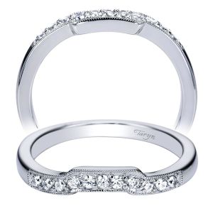 Taryn 14 Karat White Gold Curved Wedding Band TW4354W44JJ