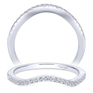 Taryn 14 Karat White Gold Round Curved Wedding Band TW5331W44JJ