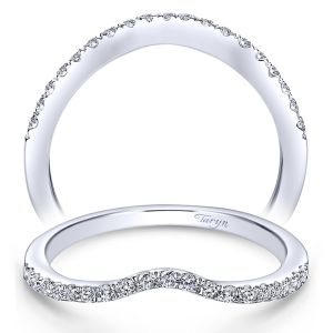 Taryn 14 Karat White Gold Round Curved Wedding Band TW5374W44JJ