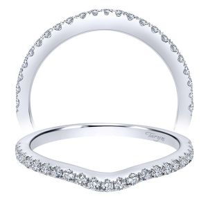 Taryn 14 Karat White Gold Round Curved Wedding Band TW5375W44JJ