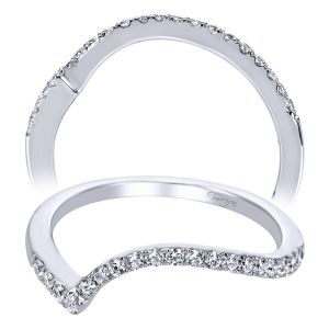 Taryn 14 Karat White Gold Matching Curved Wedding Band TW5498W44JJ