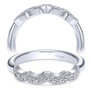 Taryn 14 Karat White Gold Matching Curved Wedding Band TW5509W44JJ