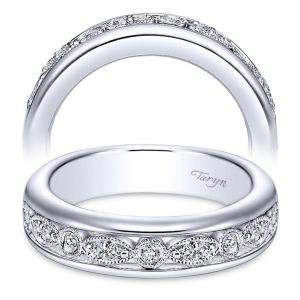 Taryn 14 Karat White Gold Straight Wedding Band TW5521W44JJ