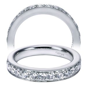 Taryn 14 Karat White Gold Straight Wedding Band TW5587W44JJ