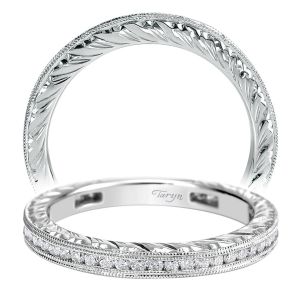 Taryn 14 Karat White Gold Straight Wedding Band TW5669W44JJ