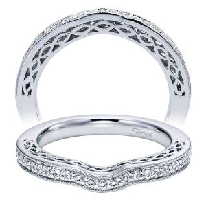 Taryn 14 Karat White Gold Matching Curved Wedding Band TW5818W44JJ