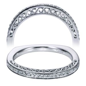 Taryn 14 Karat White Gold Curved Wedding Band TW5973W44JJ