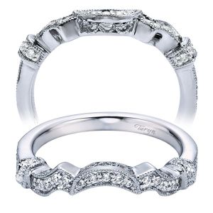 Taryn 14 Karat White Gold Curved Wedding Band TW5981W44JJ