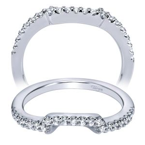 Taryn 14 Karat White Gold Curved Wedding Band TW6004W44JJ