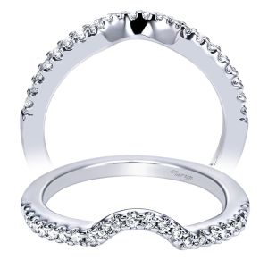 Taryn 14 Karat White Gold Curved Wedding Band TW6008W44JJ