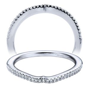 Taryn 14 Karat White Gold Curved Wedding Band TW6012W44JJ