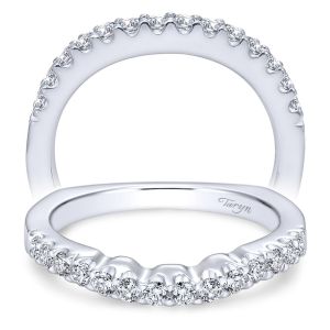 Taryn 14 Karat White Gold Curved Wedding Band TW6021W44JJ