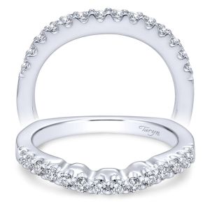 Taryn 14 Karat White Gold Curved Wedding Band TW6021W44JJ