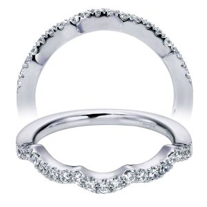 Taryn 14 Karat White Gold Curved Wedding Band TW6026W44JJ