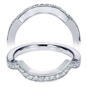 Taryn 14 Karat White Gold Curved Wedding Band TW6040W44JJ