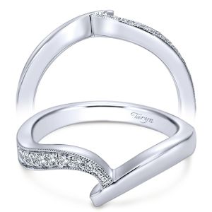 Taryn 14 Karat White Gold Curved Wedding Band TW6069W44JJ