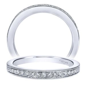 Taryn 14 Karat White Gold Straight Wedding Band TW6072W44JJ