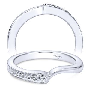 Taryn 14 Karat White Gold Curved Wedding Band TW6078W44JJ