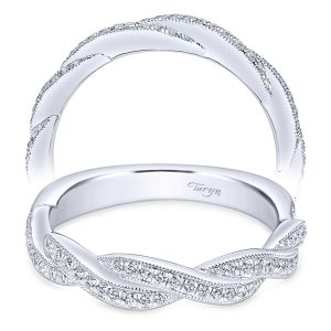 Taryn 14 Karat White Gold Round Straight Wedding Band TW6138W44JJ