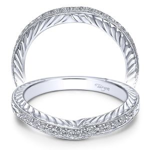 Taryn 14 Karat White Gold Curved Matching Wedding Band TW6269W44JJ