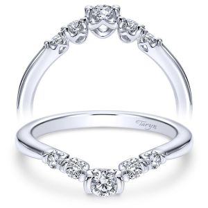 Taryn 14 Karat White Gold Curved Wedding Band TW6298W44JJ