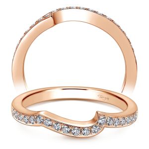 Taryn 14 Karat Rose Gold Curved Wedding Band TW6360K44JJ