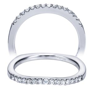 Taryn 14 Karat White Gold Curved Wedding Band TW6570W44JJ