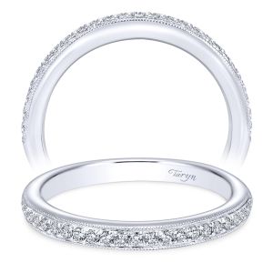 Taryn 14 Karat White Gold Straight Wedding Band TW6672W44JJ